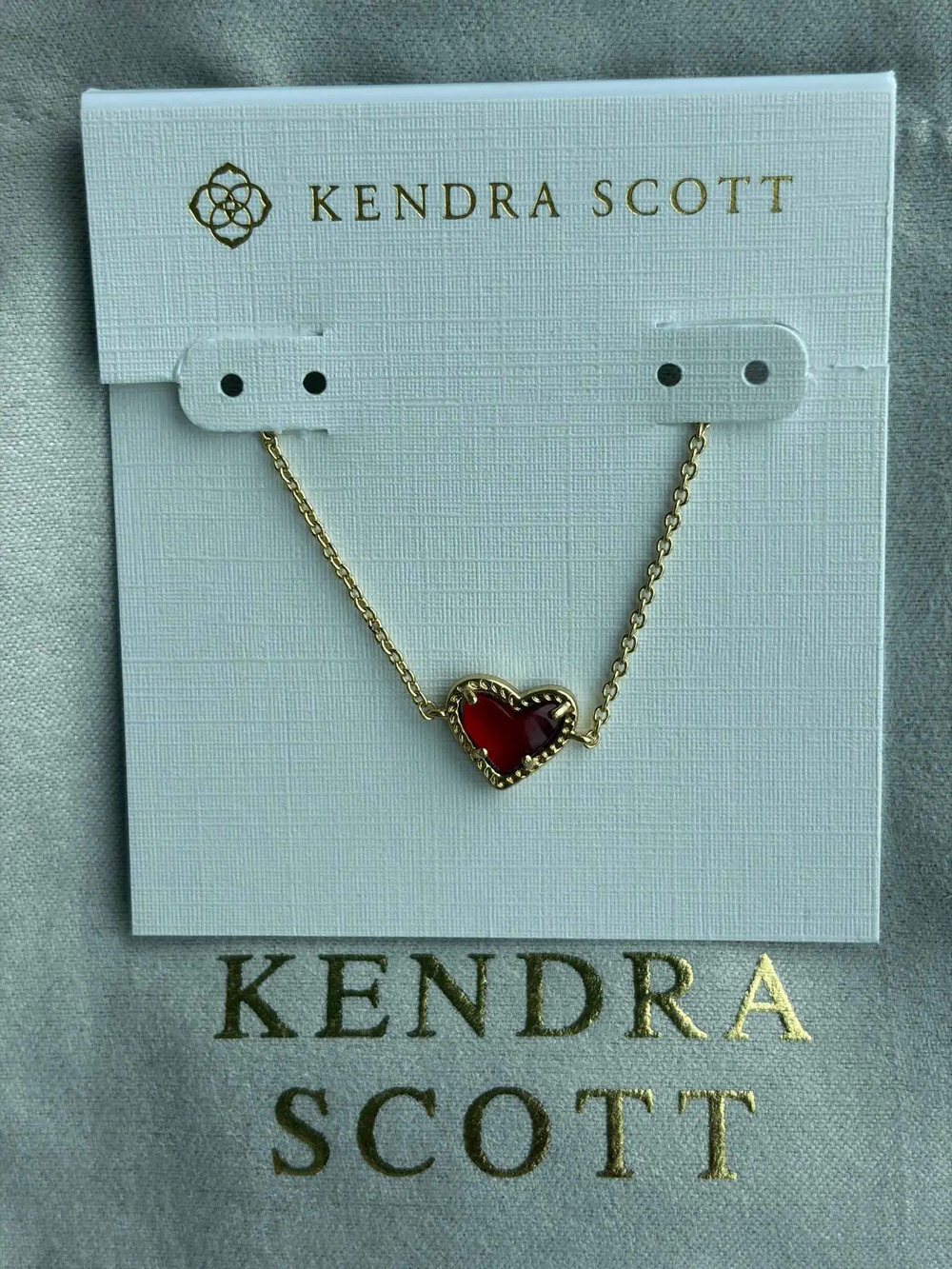 Kendra Scott Red Heart Pendant Necklace